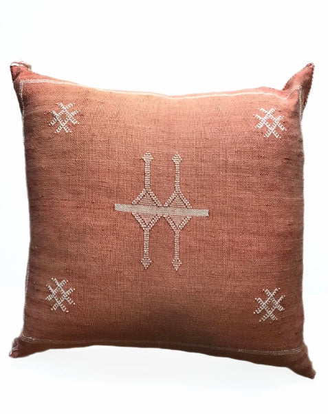 Cactus Cushion Silk Stitched Moroccan Square Extra Large Cussan -Pale Pink available April 2026