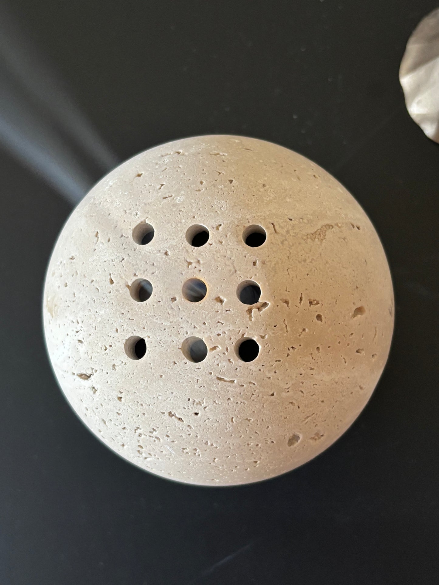 Travertine Sculptural Holder