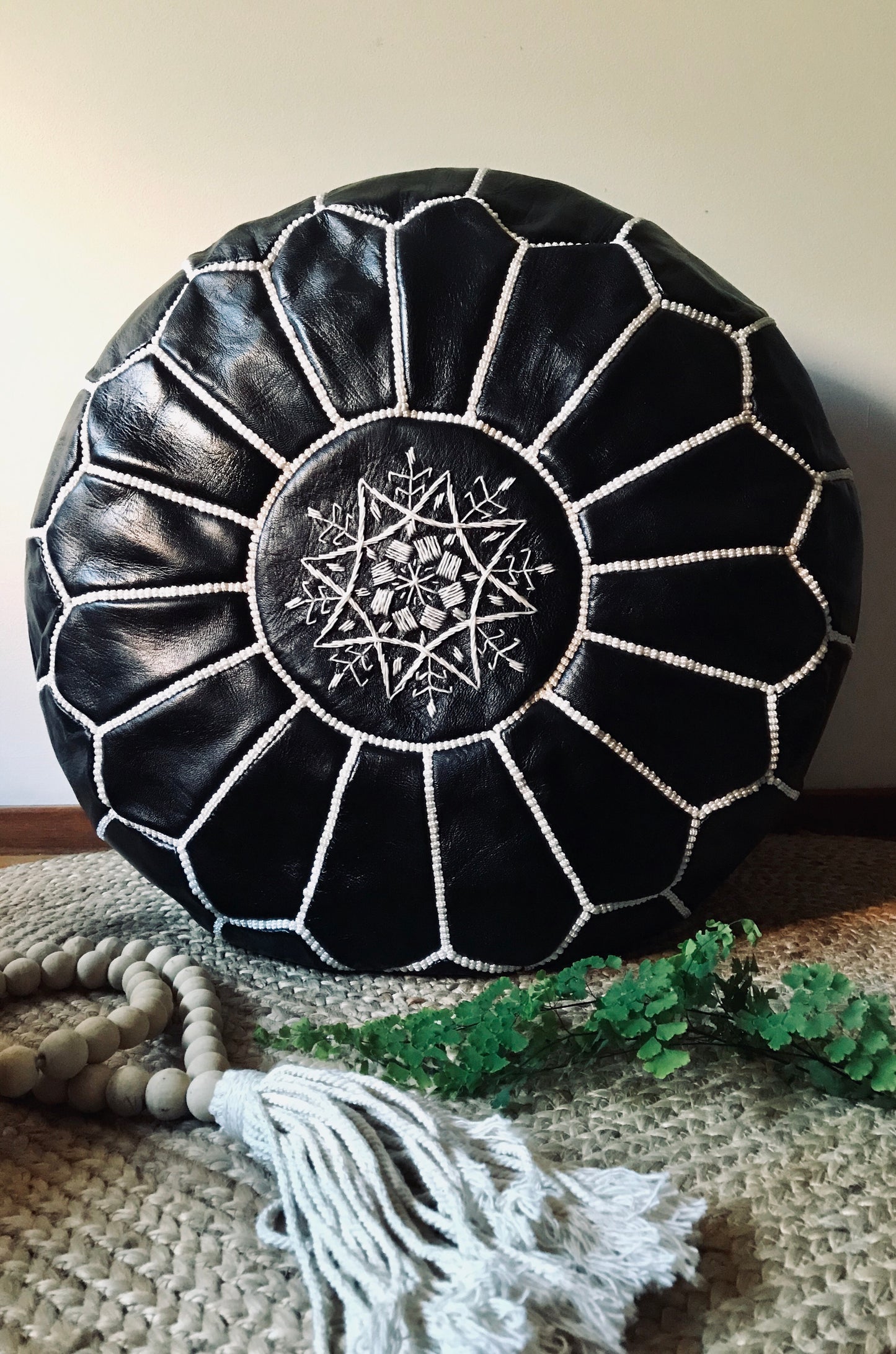 Moroccan Ottoman Traditional Noir (Black)