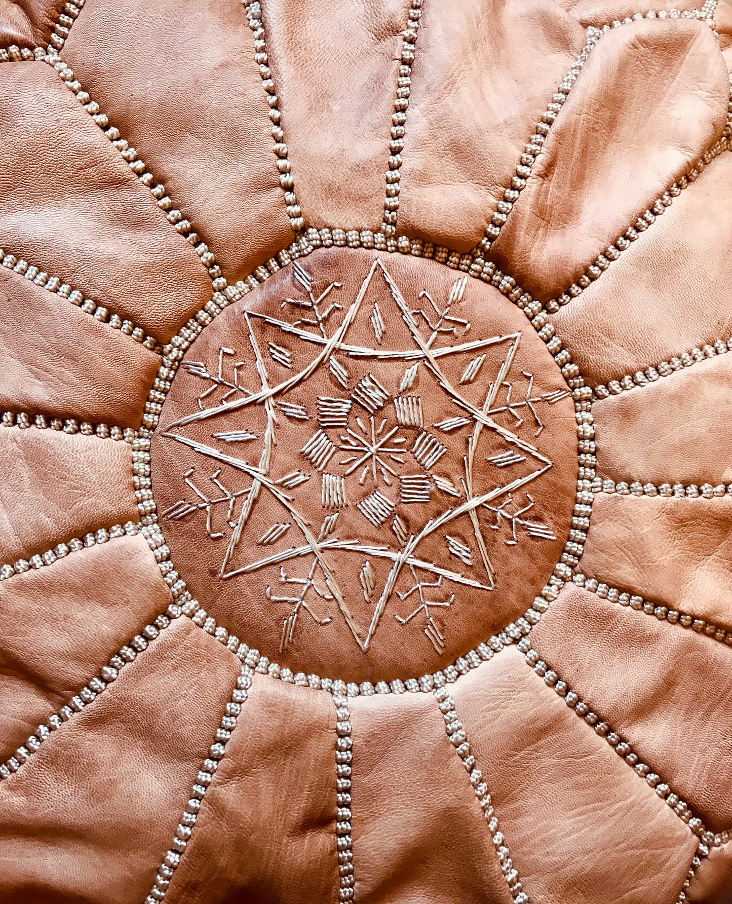 Moroccan Ottoman Traditional Natural Leather
