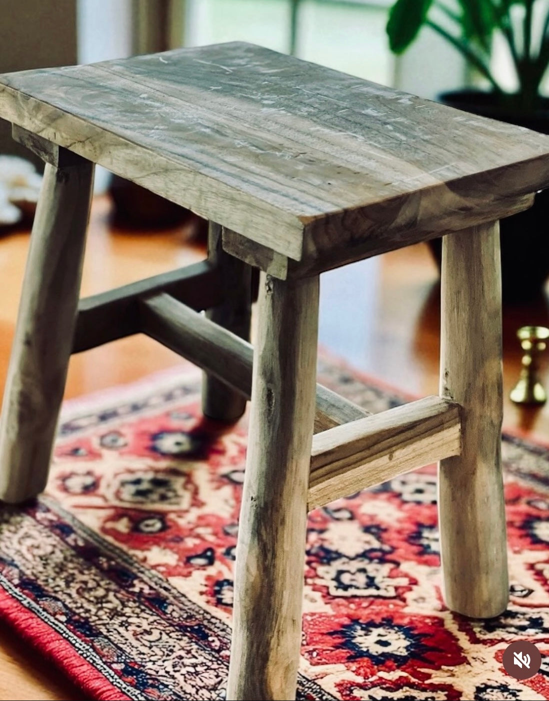 Teak Wood Display Bench