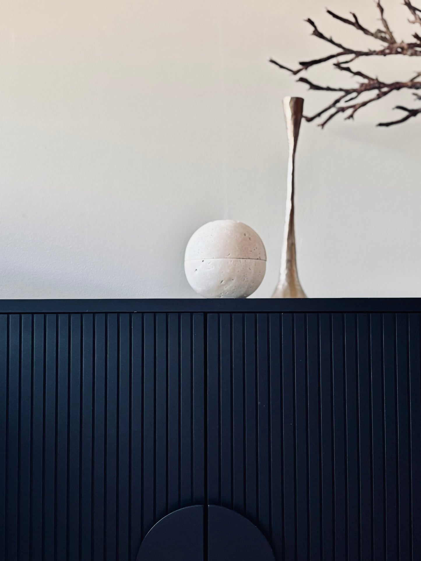 Travertine Sculptural Holder