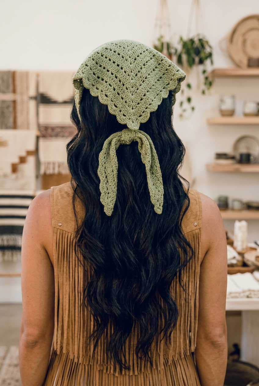 Handmade Crochet Hair Bandana