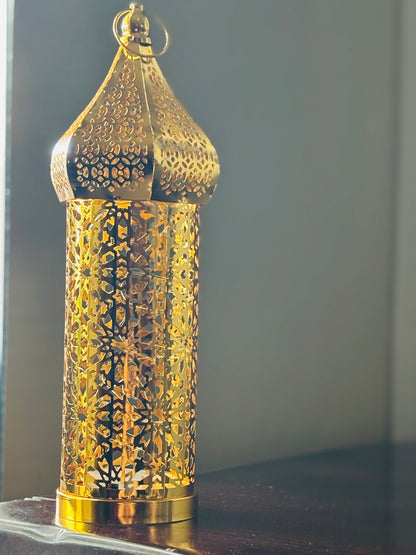 Moroccan Star Lantern Gold