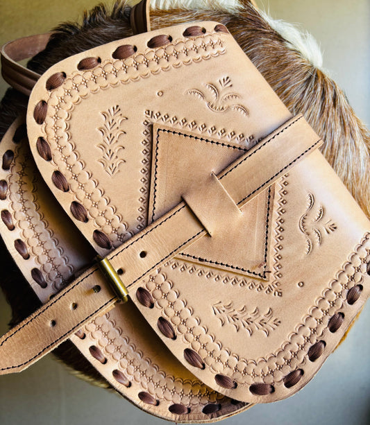 Leather Handmade Moroccan Shoulder Bag (Medium)