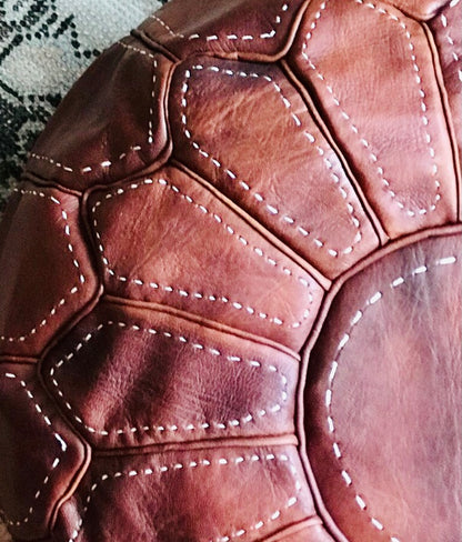 Ottomon Chocolate Brown 100% Leather
